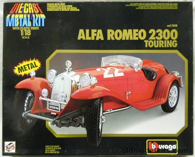 Burago 1/18 Alfa Romeo 2300 Touring, 7008 plastic model kit